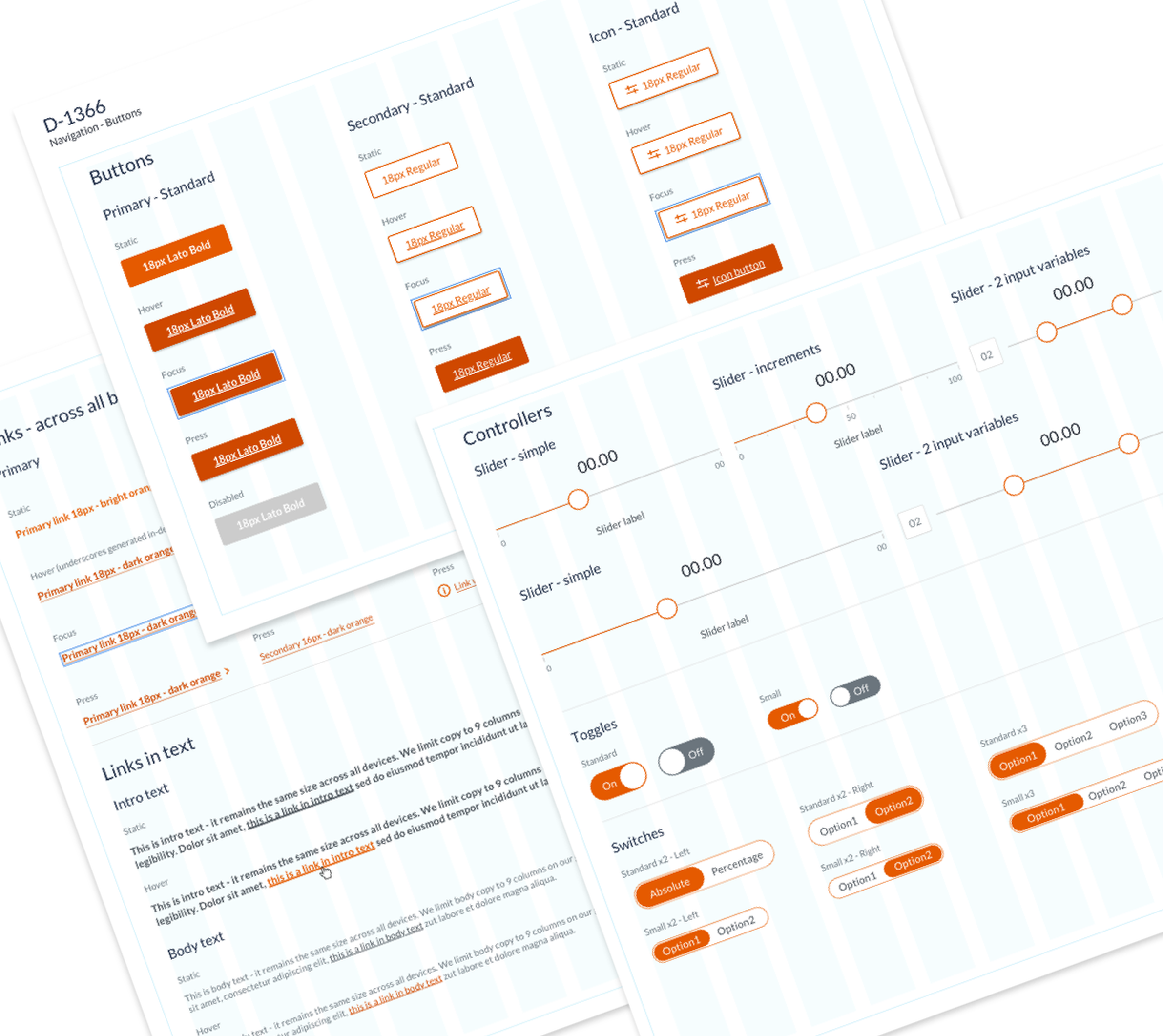 GfK Sketch library - data display patterns, charts and visualisation components in context